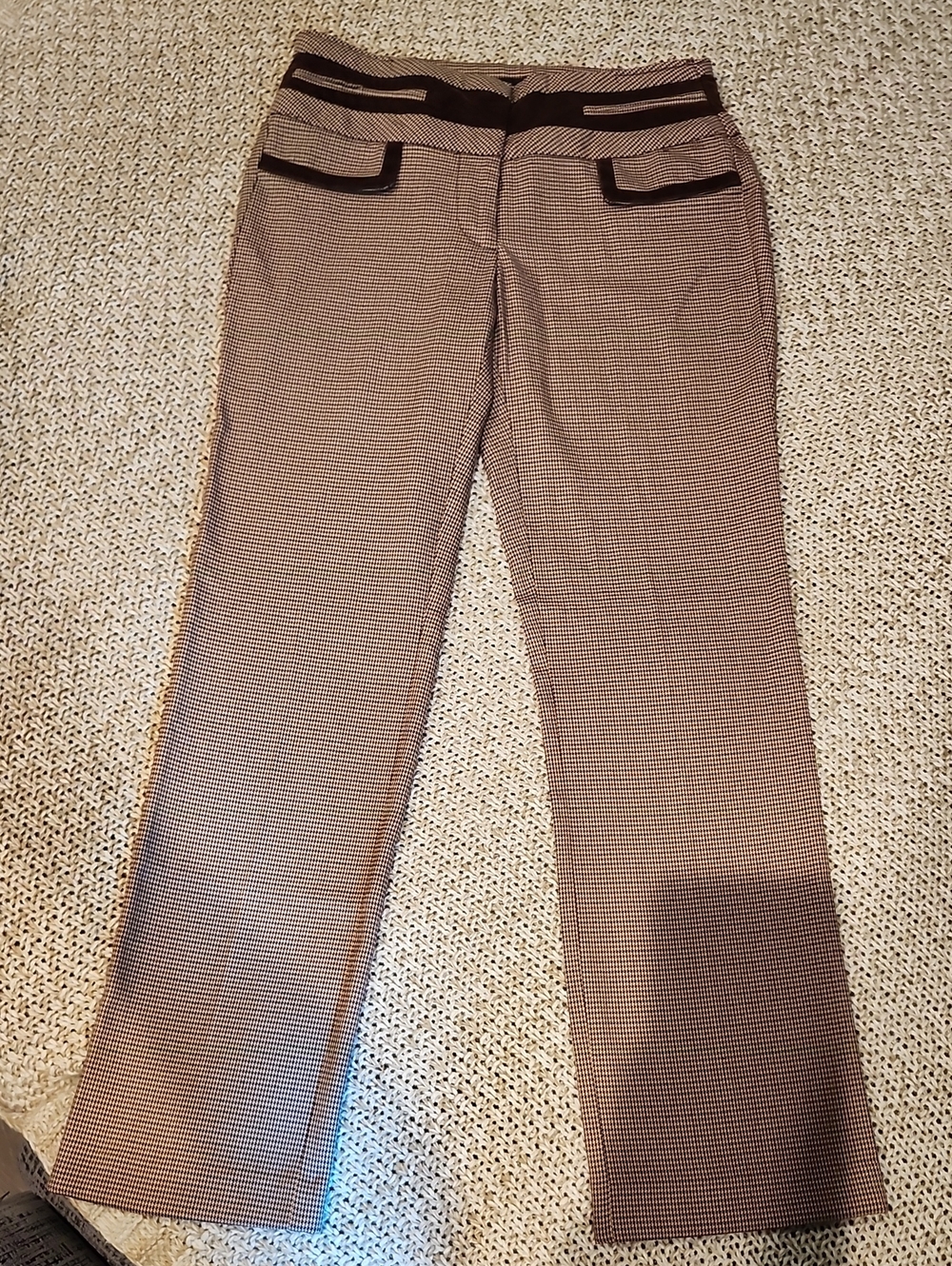 Vintage Bebe Brown and Tan Trouser